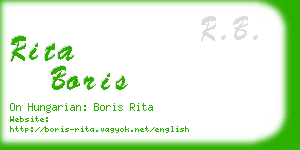 rita boris business card